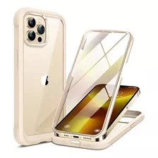 Funda De Cristal Para iPhone 13 Pro Max De 6.7 PuLG. Dorado