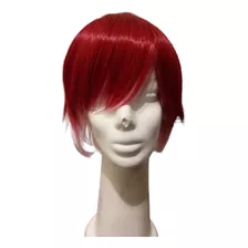 Peluca Bordo Corta Puntas Rosa Tipo Anime By La Parti Wigs!