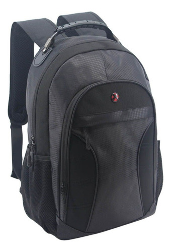 Mochila Porta Notebook Reforzada Urbana Gym Unisex Premium Color Negro Diseño De La Tela Lisa