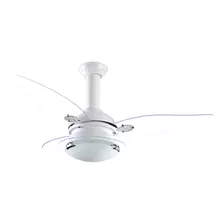 Ventilador De Teto Loren Sid Residence Branco Com 3 Pás Cor Transparente, 110 cm De Diâmetro 220 v
