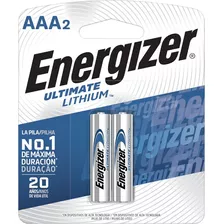 Pilha Energizer Ultimate Lythium Palito Aaa - 2 Pilhas