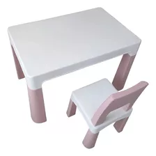 Conjunto Mesa Cadeira Infantil Importway Multiatividade Rosa