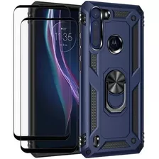 Funda Shockproof Para Moto One Fusion Plus + Cristal 21d