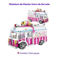 Brinquedo Bloco De Montar Miniatura Carrinho De Sorvete Loz Quantidade De Peças 1244