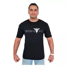 Camiseta Masculina Banda Bon Jovi Show Evento Algodão