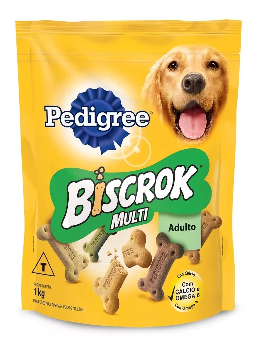 Petisco Para Cães Adultos Pedigree Biscrok Multi 1kg