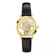 Reloj Guess Gw0383l1 Mujer Analogico Cuarzo Color De La Malla Negro Color Del Bisel Dorado Oscuro Color Del Fondo Dorado