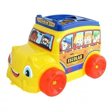Brinquedo Educativo C/ Blocos Interativos Ônibus Didático
