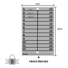 03 (três) Unidades - Cryptowallet Armazenamento Seed's