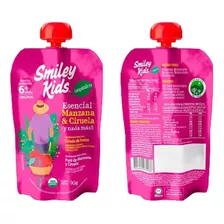 Papilla Orgánica Smiley Kids Manzana Ciruela 12 Pzs De 90g