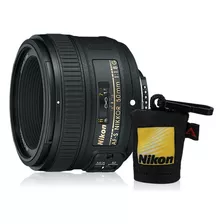 Lente Af-s Nikkor 50mm F/1.8g + Paño De Limpieza
