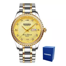 Reloj De Cuarzo Con Diamantes Dedima Luxury Calendar