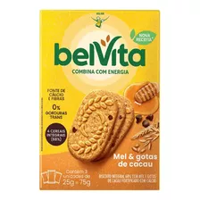 Biscoito Belvita Mel E Gotas De Cacau 75g Kit 5 Caixas