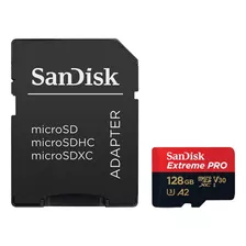 Cartão Microsd 128gb A2 V30 4k 200mb/s - Sandisk Extreme Pro