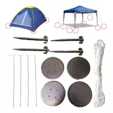 Kit Fixação P/ Tenda Gazebo Barraca Guarda Sol Estacas Areia