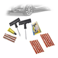 Kit Conserto E Reparo De Pneus Completo 13 Remendos Macarrão