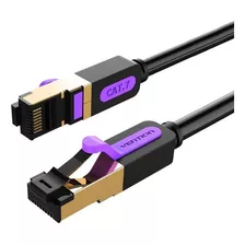 1,5 Mts. Cat7 De 10 Gbps. Cabo Vermelho Lan Rj45 Plano/plano. Venção