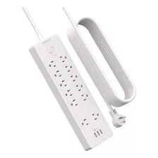 Enchufe Inteligente Marca Ntonpower 12 Tomas/3usb/25ft/blanc