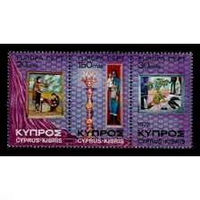 Tema Europa - Pinturas - Chipre 1975 - Tríptico Mint