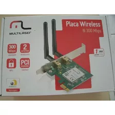 Placa Wireless Pci E 300 Mbps Com Wps Re049 Multilaser