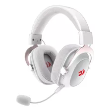 Headset Gamer Redragon Zeus Pro Branco - Wireless 7.1