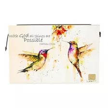 Demdaco Dean Crouser With God All Things Hummingbird 10 X 6.