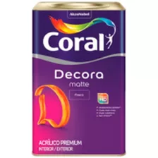 Tinta Acrílica Fosca Decora Coral Cores Neutras Quentes 16l