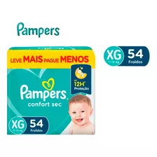 Fraldas Pampers Confort Sec Bag Xg 54 Unidades