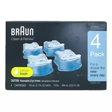 Refil Braun Cartucho Clean & Renew Original 4 Unidades