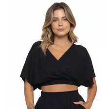 Blusa Cropped Feminino Transpassado 2386-c1