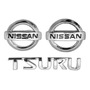 Emblema Nissan Nismo Parrilla Rojo Cromo Tornillos
