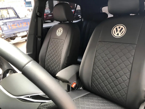 Cubreasiento Vw Amarok Cuero Ecoligico Capitoneado Negro