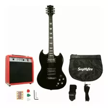 Smithfire Sg-310 Guitarra Eléctrica Pack, Negro