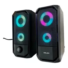 Parlante Halion Para Pc Usb 2.0 Con Luces Rgb Nuevo Oferta 