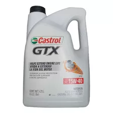 Aceite De Motor A Gasolina Castrol Gtx 15w40 Motor 4.73 Lts Garrafa