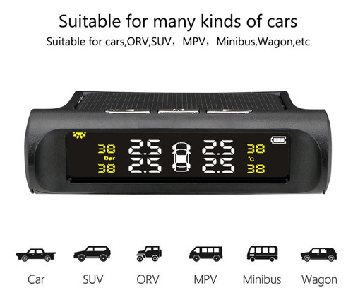 Sistema De Monitoreo De Presin De Neumticos P/tpms Solar Foto 4