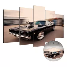 Quadro Decorativo Carro Esporte Dodge Turbinado Grande Mdf