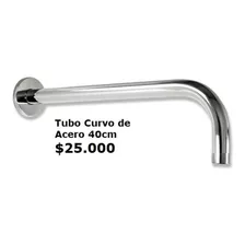 Tubo Curvo 40cm Para Regadera Acero Inoxidable