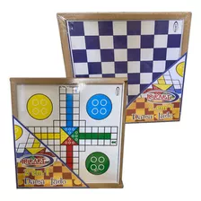 Jogo De Tabuleiro Estratégia 2 Em 1 Dama Ludo - Ibirart