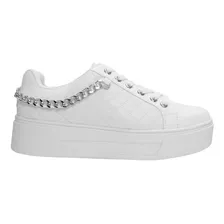 Tenis Andrea Color Blanco Con Cadena