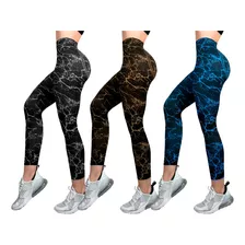 Set 3 Mallones Mujer Leggings Stretch Leggins Mayon Mallas