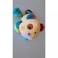 Peluche Bebe Sensorial Con Agarre Perro Lamaze Tira Vibra