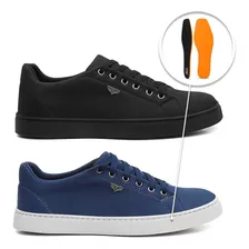 Kit 2 Pares Tenis Masculino Modelo Novo Costurado Frete Grat