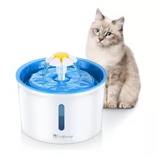 Fuente De Agua Circular Azul Para Mascotas, Capacidad 1.6