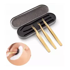 Set De Pinzas Para Extensiones De Pesatañas 3 Pzs Alargador