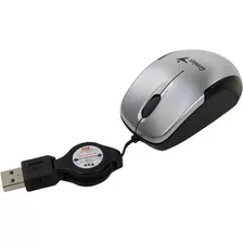 Mouse Micro Traveler Usb Mini Genius Silver Cable Retractil