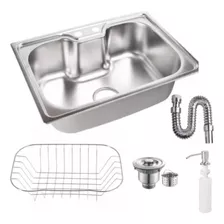 Cuba Inox Gourmet Cozinha Kit Completo + Válvula 60x42cm