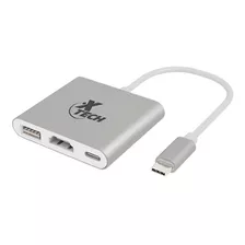 Adaptador Multipuerto Tipo C 3 En 1 Usb Hdm Xtech Xtc-565 