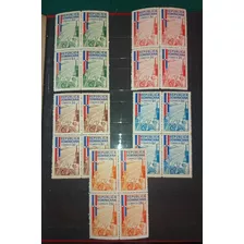 Serie 5 Cuadros De 4 Estampillas Republica Dominicana