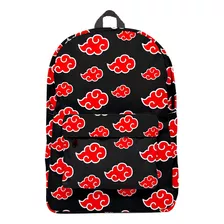 Mochila Negro Akatsuki Nubes Naruto Backpack